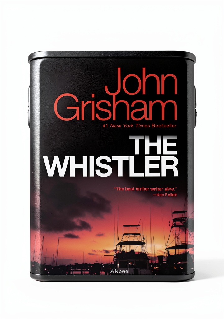Installing The Whistler Book 1 Limited Edition Kindle Thriller by Vintage on a wooden desk