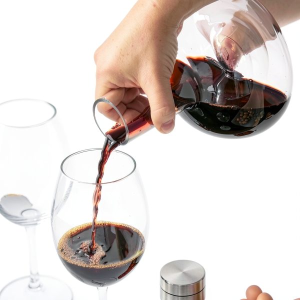Red Wine Decanter with Aerator Lid by Modern Innovations 2‑Pound Set-6