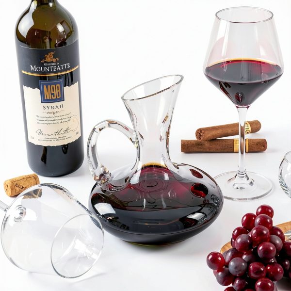 Red Wine Decanter Ocean ice 26oz Glass Aerator with Ergonomic Handle-3