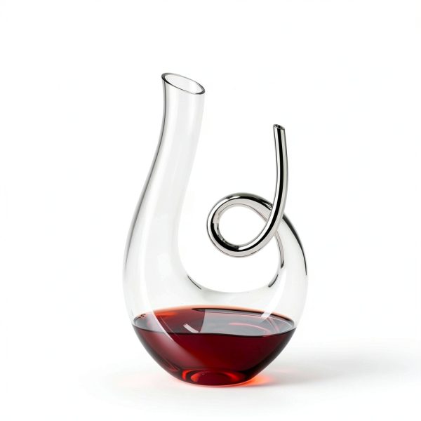 PARACITY 1200ml/40oz Art Series Swan Swirl Wine Decanter, Hand Blown Lead-Free Crystal Glass Red Wine Decanter with Aerator for Women and Men, Wine Gifts for Christmas, Birthdays-2