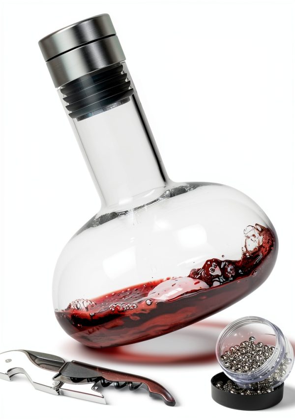 Red Wine Decanter with Aerator Lid by Modern Innovations 2‑Pound Set-0
