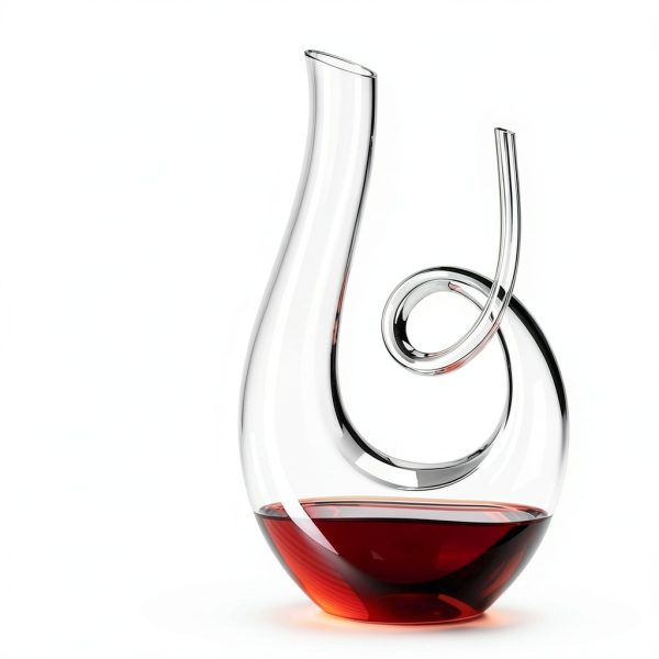 PARACITY 1200ml/40oz Art Series Swan Swirl Wine Decanter, Hand Blown Lead-Free Crystal Glass Red Wine Decanter with Aerator for Women and Men, Wine Gifts for Christmas, Birthdays-6