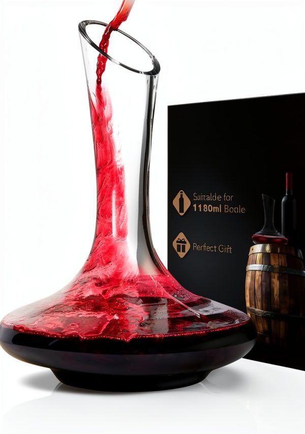 BTaT- Wine Decanter, 40 oz, Small, Wine Decanters and Carafes for Gifts, Christmas Gifts-0