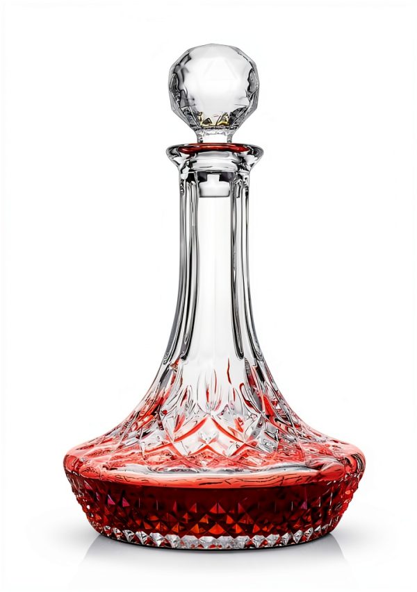 KANARS Wine Decanter Carafe, Hand-Blown Red Wine Decanter Aerator 1250ml/42oz, Crystal Liquor Wine Pitcher with Stopper for Home Bar Dinner-6