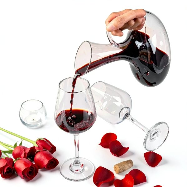 Red Wine Decanter Ocean ice 26oz Glass Aerator with Ergonomic Handle-1