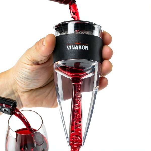 Red Wine Air Aerator VINABON Stainless Steel Multi‑Stage Decanter-4