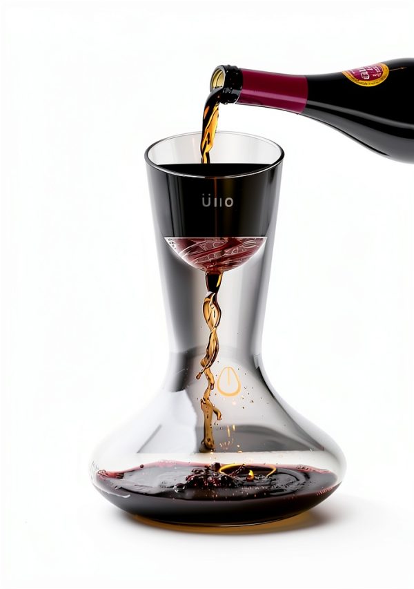 Wine Purifier Ullo Handblown Decanter 6 Sulfite Filters 750ml White-2