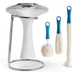 Wine Decanter Drying Stand Buduidry Steel Rack with Rubber Top-0