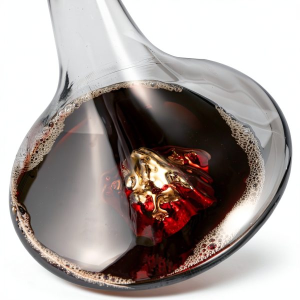Hand-Blown Crystal Glass Wine Decanter with Built-in Aerator & Golden Peak Base – 750 ml Red Wine Carafe for Dinner Parties, Wine Gift, Faster Breathing, Lead-Free, Drip-Free Pour-1