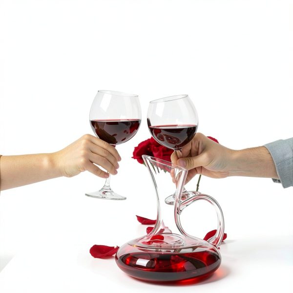 Red Wine Decanter Ocean ice 26oz Glass Aerator with Ergonomic Handle-4