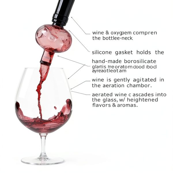 Wine Aerator Soireehome In-Bottle Glass 3oz Clear Model SO1006-1