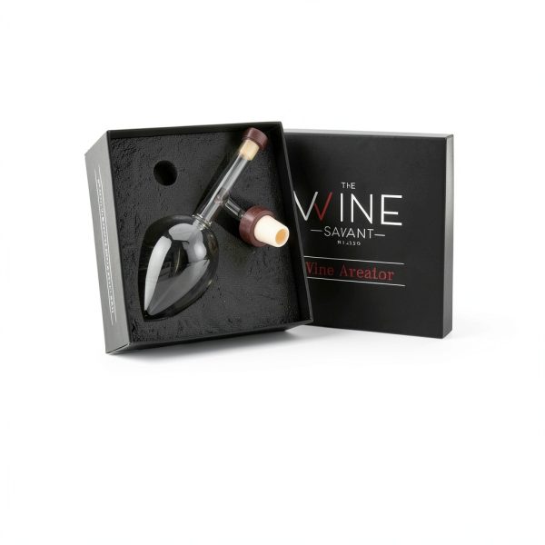 Italian Wine Aerator Decanter Wine Savant Hand Blown 2x5 Inch-2