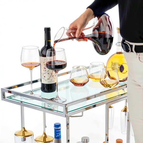 Wine Decanter Bella Vino 750ml Hand Blown Lead Free Crystal Carafe-3