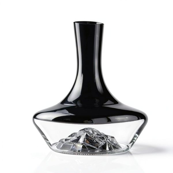 YouYah Iceberg Wine Decanter Set with Aerator Filter,Drying Stand and Cleaning Beads,Red Wine Carafe,Wine Aerator,Wine Gift,100% Hand Blown Lead-free Crystal Glass (1400ML)-4