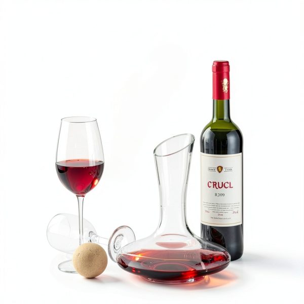 YouYah Wine Decanter Set with Stand, Stopper & Brush – 1200ml Crystal-5