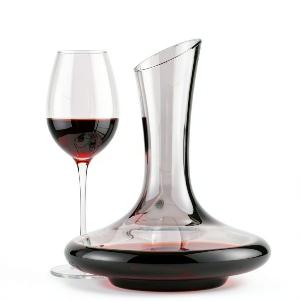 Wine Decanter SHIGOO Hand-Blown Lead-Free Crystal 1200ml with Beads-2