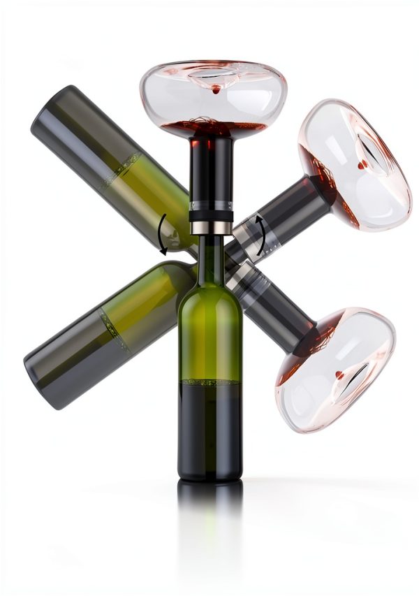 YouYah Wine Decanter Set,Red Wine Carafe with Drying Stand,Cleaning Beads and Aerator Lid,Crystal Glass,Wine Aerator,100% Hand-blown,Wine Gifts for Men (1300ML)-1