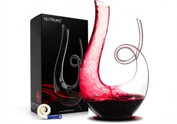 Wine Decanters NUTRIUPS 1.2L Swan Lead-Free Glass Decanter-0