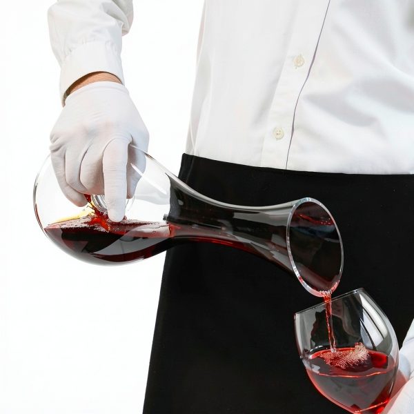 NUTRIUPS Wine Decanter with Stopper, Hand Blown Wine Carafe, Pierced Decorative Snail Decanter with Brush-6
