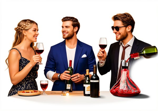 Wine Decanter Cooko 1.2L Lead Free Crystal Glass Handheld Aerator-4