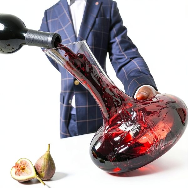 Wine Decanter Bella Vino 750ml Hand Blown Lead Free Crystal Carafe-4