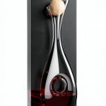 NUTRIUPS Wine Decanter with Stopper, Hand Blown Wine Carafe, Pierced Decorative Snail Decanter with Brush-0