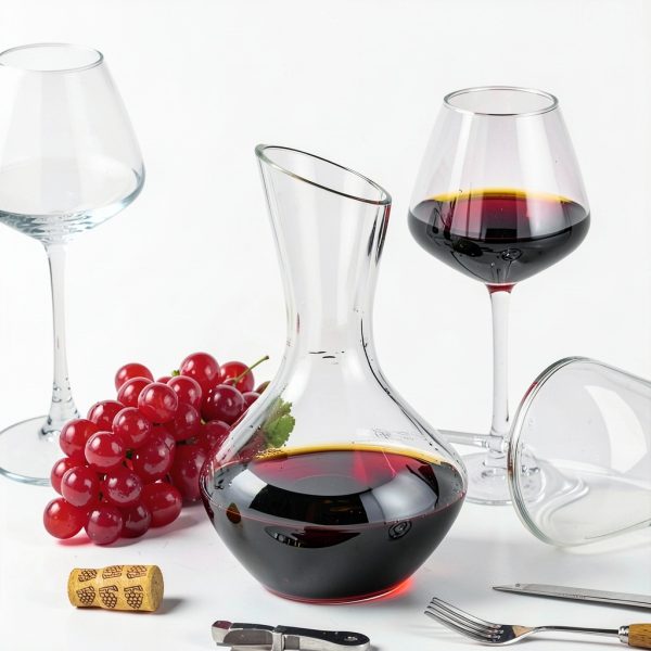 Wine Decanter Youyah 750ml Hand Blown Lead Free Crystal Carafe-3