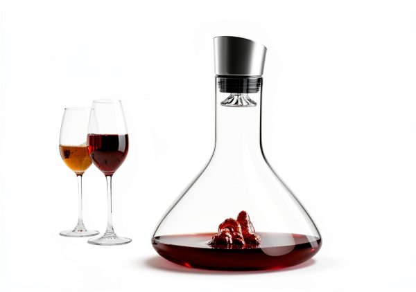 Wine Decanter Cooko 1.2L Lead Free Crystal Glass Handheld Aerator-3