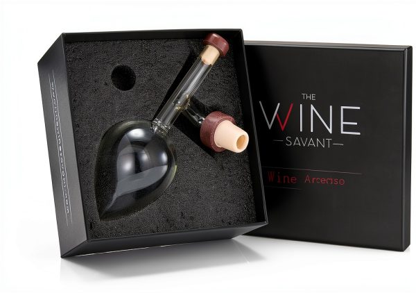 Italian Wine Aerator Decanter Wine Savant Hand Blown 2x5 Inch-0