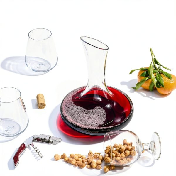 Wine Decanter Bella Vino 750ml Hand Blown Lead Free Crystal Carafe-1