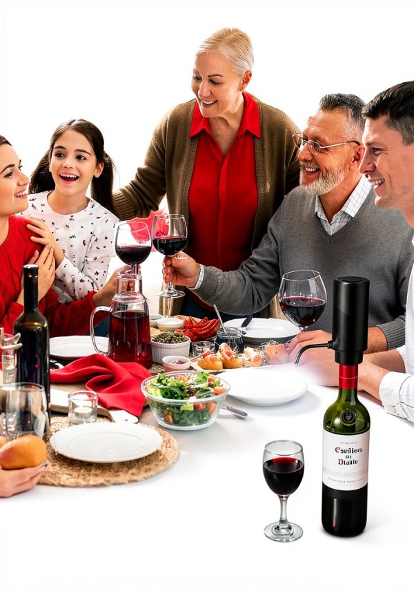 Electric Wine Decanter Aerator Dispenser: Automatic Whisky Bottle Dispenser - One Button Smart Drink Decanter with USB Rechargeable - Wine Air Aerator Pourer Spout for Lovers-5