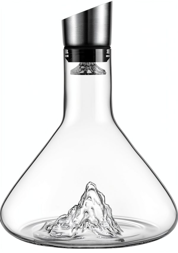 Wine Decanter Cooko 1.2L Lead Free Crystal Glass Handheld Aerator-0