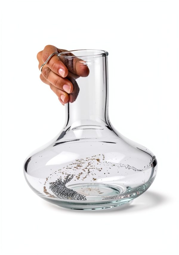 Crystal Wine Decanter Gusto Nostro Hand blown Lead Free Glass Aerator-6