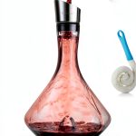 Wine Decanter YouYah 1400ml Hand Blown Lead-Free Crystal with Aerator-0