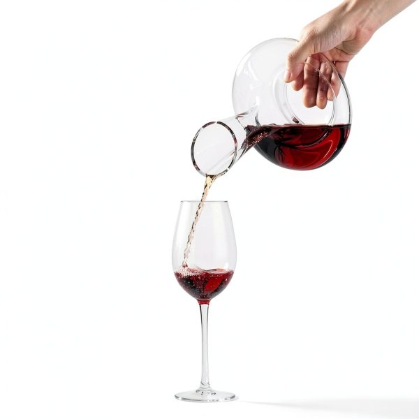 YouYah Wine Decanter Set with Stand, Stopper & Brush – 1200ml Crystal-3