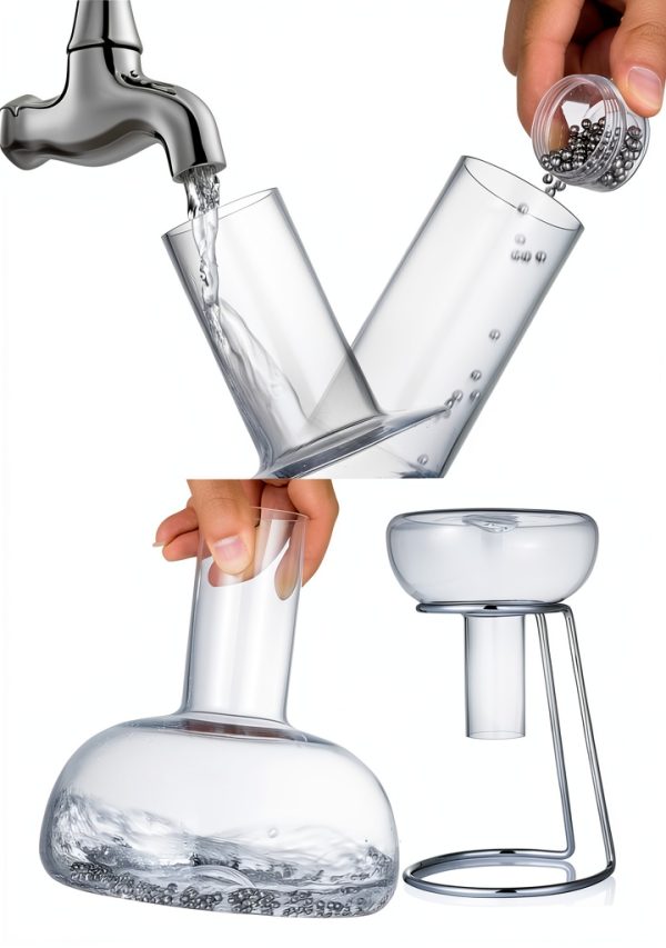 YouYah Wine Decanter Set,Red Wine Carafe with Drying Stand,Cleaning Beads and Aerator Lid,Crystal Glass,Wine Aerator,100% Hand-blown,Wine Gifts for Men (1300ML)-4