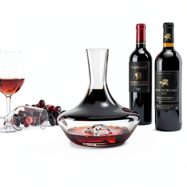 YouYah Iceberg Wine Decanter Set with Aerator Filter,Drying Stand and Cleaning Beads,Red Wine Carafe,Wine Aerator,Wine Gift,100% Hand Blown Lead-free Crystal Glass (1400ML)-3