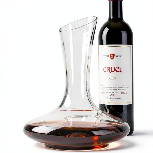 YouYah Wine Decanter Set with Stand, Stopper & Brush – 1200ml Crystal-4