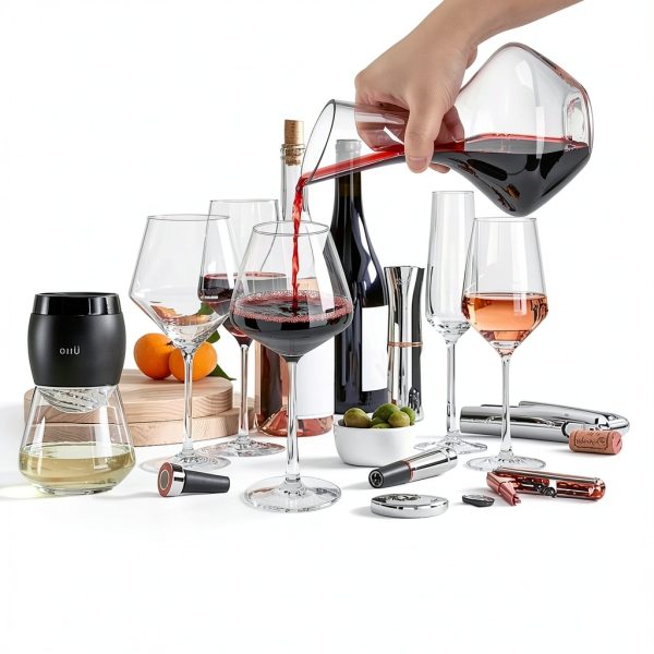 Wine Decanter Youyah 750ml Hand Blown Lead Free Crystal Carafe-2
