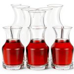 12 Pack Single Serving Wine Carafe Glass Small Mini Carafe Individual Wine Refill Decanter for Dinner Parties Tastings Bars Restaurants (6.5 oz)-0