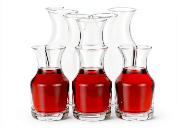 12 Pack Single Serving Wine Carafe Glass Small Mini Carafe Individual Wine Refill Decanter for Dinner Parties Tastings Bars Restaurants (6.5 oz)-0